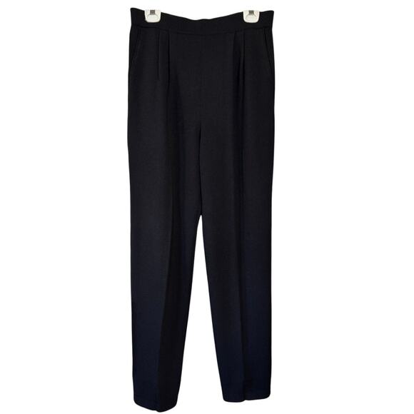 St. John Basics Black Santana Knit Pull On Pants SZ 12 Vintage Capsule Wardrobe - Picture 1 of 13